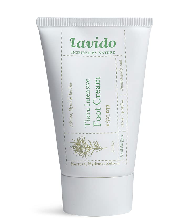 Lavido - Natural Thera Intensive Foot Cream | Treat, Deodorize + Condition Dry, Cracked Skin (4 oz | 120 ml)