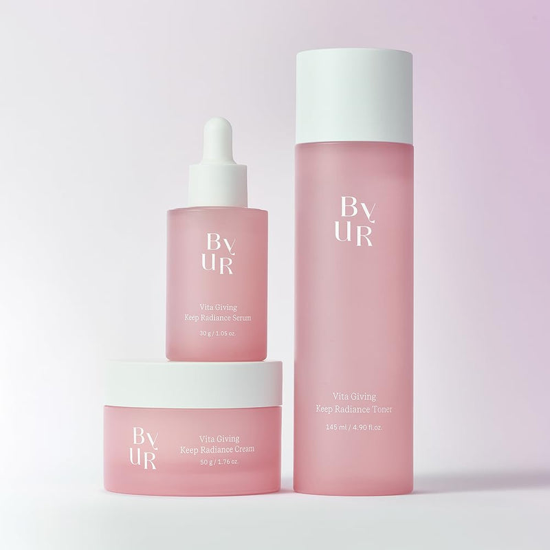 ByUR Vita Giving Keep Radiance Serum - Dark Spots & Hyperpigmentation, Brightening & Hydrating for Dry, Dull Skin, Hyaluronic Acid, Niacinamide, Vitamin C, Glass Skin Facial Pore Care Korean Skincare