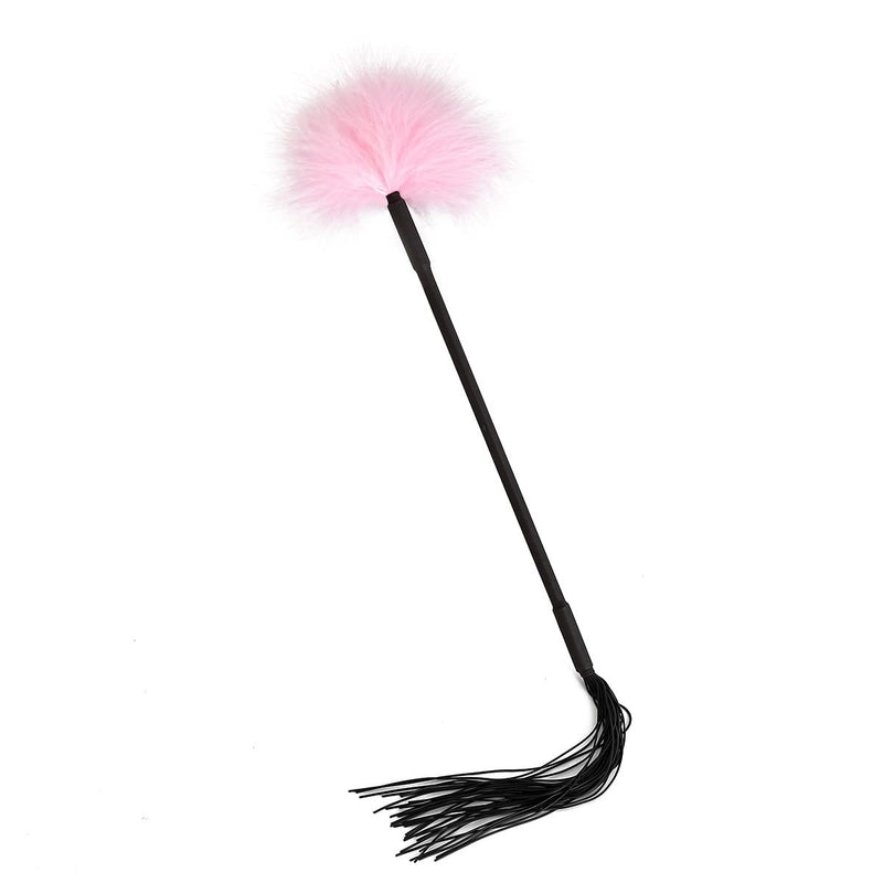 Silicone Feather Sex Tickler Soft Fur Tickler Whip Feather Tickler Small Feather Duster Fluffy Feather Tickler with Tassels for Couples Red