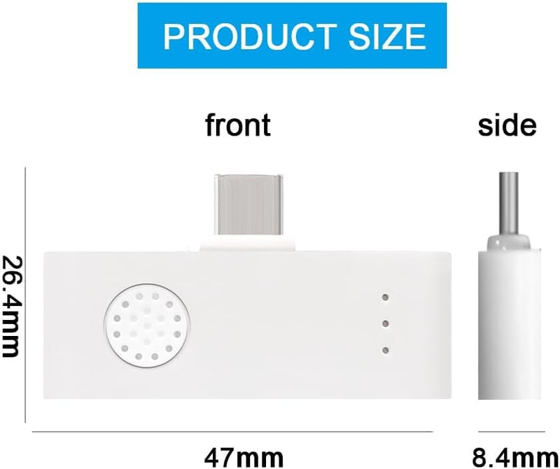 Reflex Portable mini High-Accuracy USB Breathalyzer | Single Sensor | Compatible with iOS and Android Devices | Personal Use & Home (USB-C Connector with Adapter for Older iPhone)