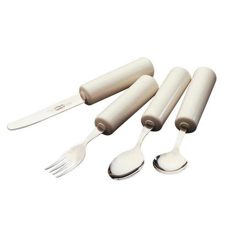 HOMECRAFT Queens Cutlery, Fork (Eligible for VAT relief in the UK) Stainless Steel Adaptive Dining Utensil for Elderly, Disabled, Handicapped, Large Built-Up Handle for Good Grip, Dishwasher Safe