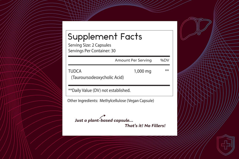 [Australia] - Tudca Capsules 500mg Tudca & Vegan HPMC Capsule 