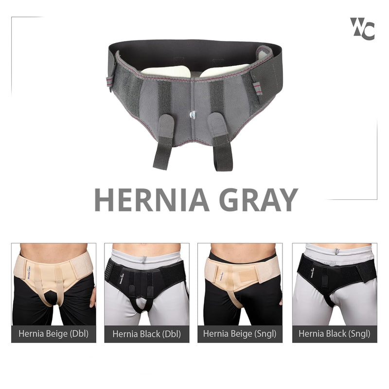 [Australia] - Movibrace Inguinal Groin Hernia Belt | Left, Right or Double (Right, Medium), Black 