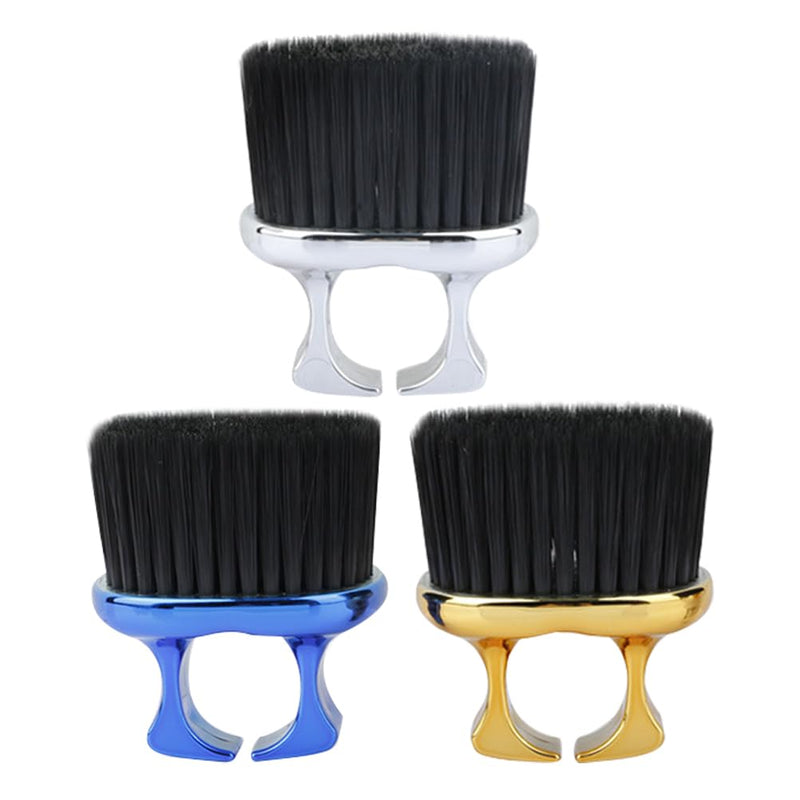 Mustaches Neck Duster Brush: 3pcs Barber Face Cleaning Hairbrush Beard Brush, Finger Brush for Barbers Men Beauty Salons Home Use