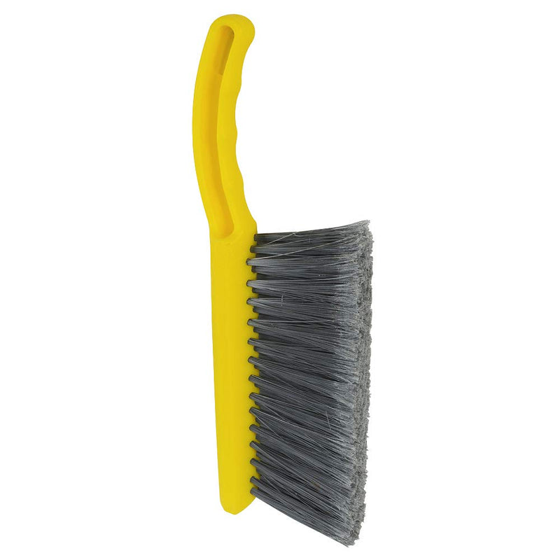 [Australia] - Rubbermaid Commercial 8 Inch Counter Brush, Flagged Polypropylene Fill for Smooth Surface Sweeping, Silver (FG634200SILV), 12.5", Yellow, Silver 