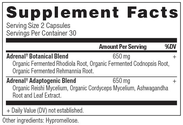 [Australia] - Ancient Nutrition Adrenal Support with Ashwagandha Supplement, Helps Reduce Stress & Fatigue, Paleo and Keto Friendly, Gluten Free, 1300mg, 60 Capsules 