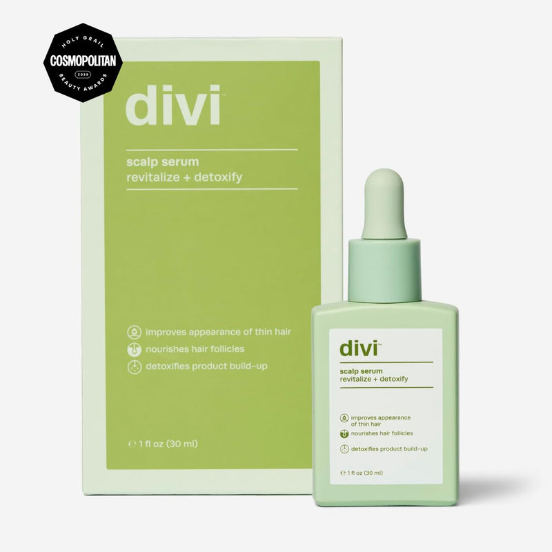Divi Scalp Serum | To Promote Fuller-Looking Hair with Peptides | 30ml | Multi-Peptide Complex, Caffeine, Rosemary Oil, Vegan, Non-Greasy, Thinning Hair, Fuller-Looking Hair, Scalp Serum, 30ml 30 ml - 1 Month Supply