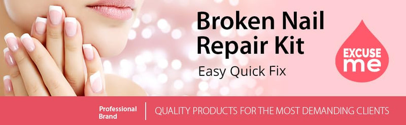 Professional Nail Repair Kit for Broken Cracked Split and Weak Nails. Easy to Use and Apply. Life saver nail Kit for Quick Fix Solution.