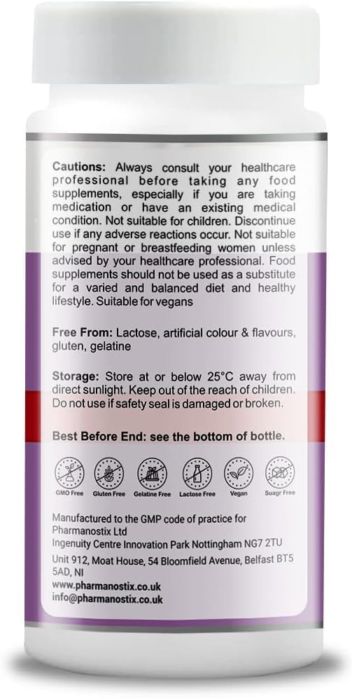 Night Support Complex Vegan & Sugar-Free Gummies (60) - 90 mg Saffron per Gummy- with Calming Chamomile & Lemon Balm, Vitamin B6 & Zinc- 1 Month Supply - Mixed Berry Flavour