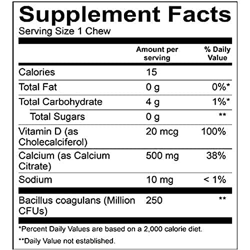 [Australia] - BariatricPal Sugar-Free Calcium Citrate Soft Chews 500mg with Probiotics (90 Count) - French Caramel Vanilla 