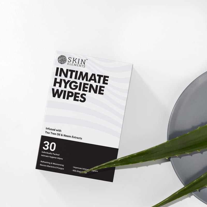 [Australia] - Skin Elements Intimate Hygiene Wipes | pH Balanced Wipes with Tea Tree Oil | Avoids Itching and Bad Odor | Pack of 30 Individually Wrapped Wipes 