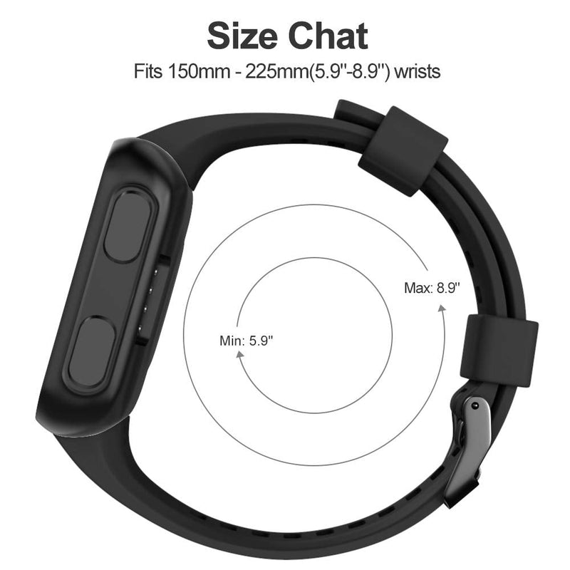 [Australia] - Compatible with Garmin Forerunner 35 Band,Solf Silicone Replacement Bands for Garmin Forerunner 35 Watch Black 