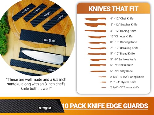 Chef Sac Tactical Toiletry Bag with 10-Pack Knife Guards Included