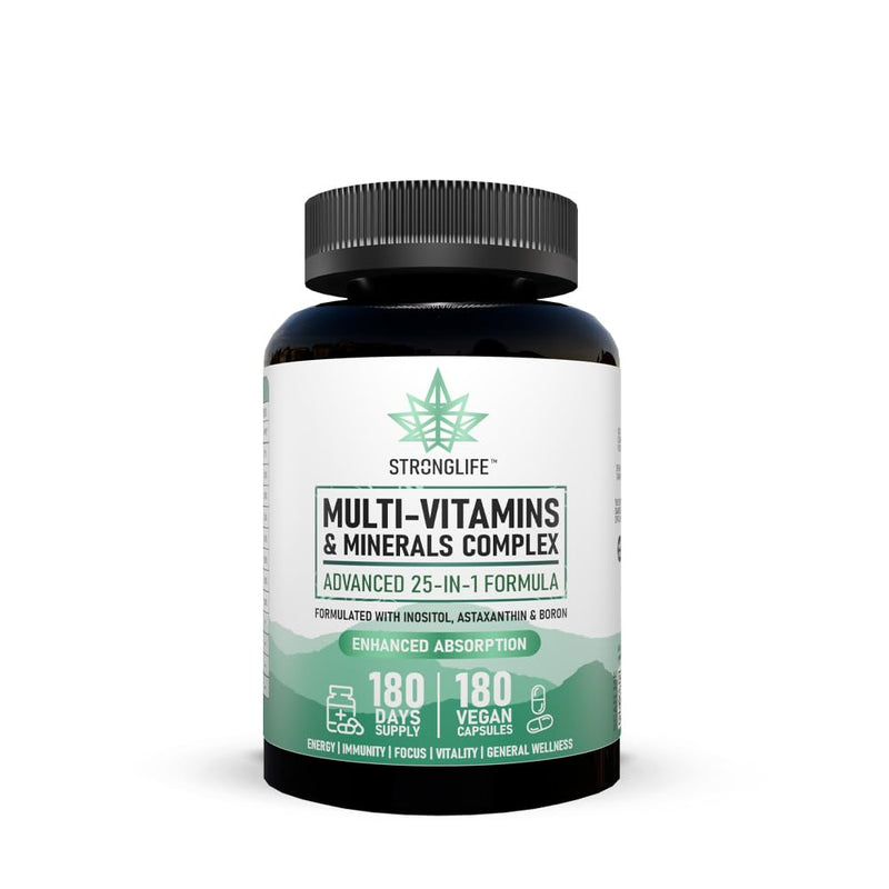 Multivitamin Capsules 25 -in- 1 for Men & Women | 180 Capsules | 180-Day Supply | Full Daily Support with Essential Vitamins, Minerals & Nutrients