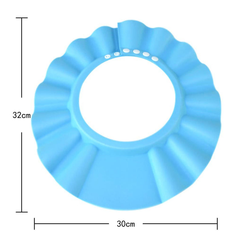 [Australia] - Safe Shampoo Shower Bathing Protection Bath Cap Soft Adjustable Visor Hat for Toddler, Baby, Kids, Children … (Blue) Blue 