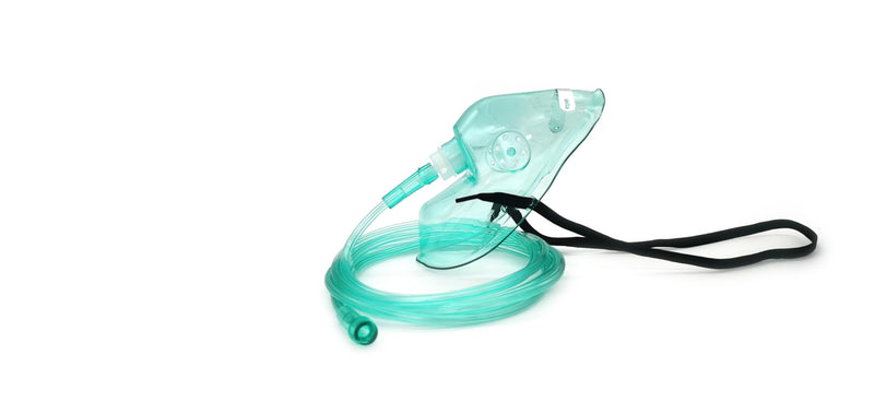 [Australia] - 2 Package - Adult Europe Oxygen Mask with 6.6' Tubing and Adjustable Elastic Strap - Size L Size L+(Adult Europe) 