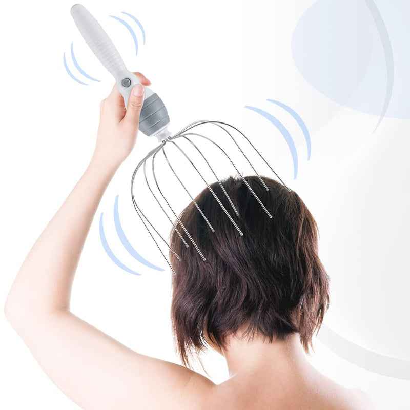 [Australia] - Daiwa Felicity Head Scalp Massager Scratcher 5-in-1 Stress Relief Massager Set for Scalp, Face, and Body Relaxation, Magnetic and Shiatsu Therapy for Tension, Pain Relief, and Wellness 