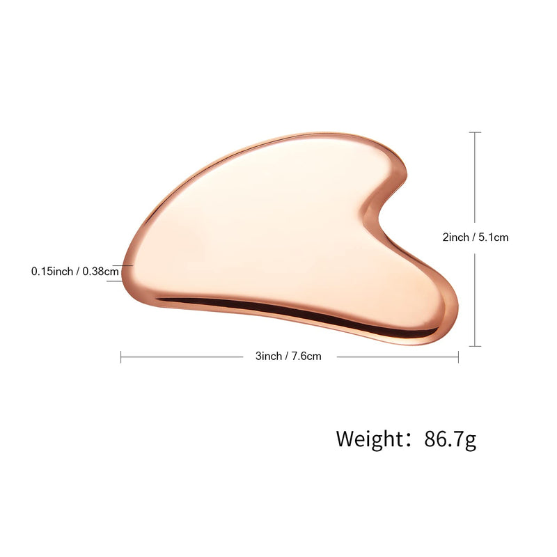 MagEnergy Gua Sha Tool Pure Copper Scraping Facial Massager Guasha Board for Neck and Face Special Gifts for Grandparents Parents Friends Style-2