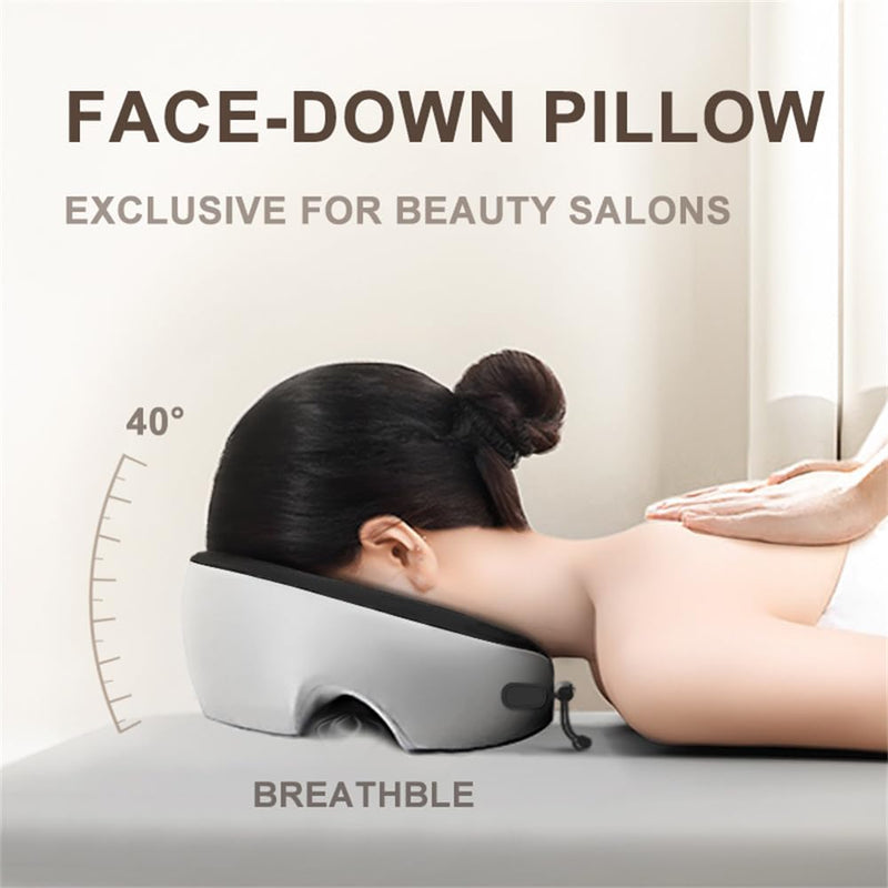 [Australia] - chislim Face Down Recovery Pillow with Adjustable Strap for Eye Surgery & Vitrectomy | Prone Sleeping Headrest with Removable Cover | BBL Post-Surgery Support Equipment (Grey) Grey 