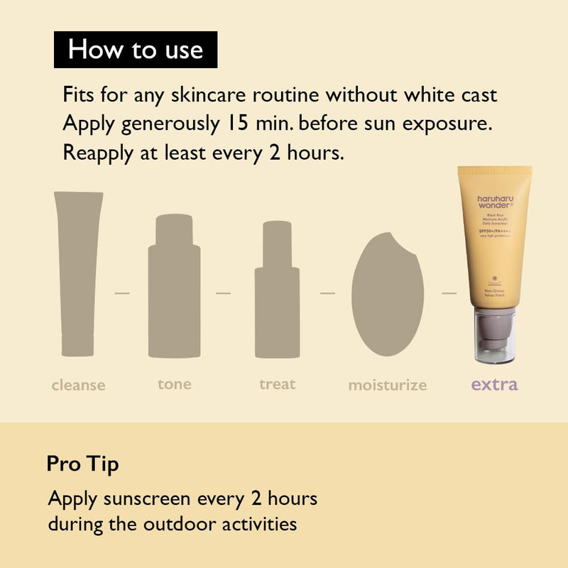 [Australia] - Haruharu Wonder Black Rice Moisture Airyfit Daily Sunscreen 1.69fl.oz - Velvet Finish, No White Cast, Hydrating, Moisturizing, Korean Skin Care, Vegan, Clean Beauty 1.69 Fl Oz (Pack of 1) 