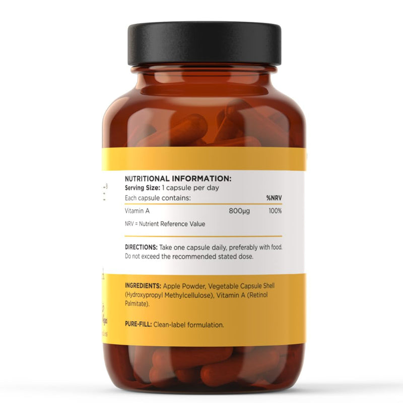 INNOPURE Vitamin A 800µg (No Fillers or Binders) Pure-Fill Supplement 120 Capsules