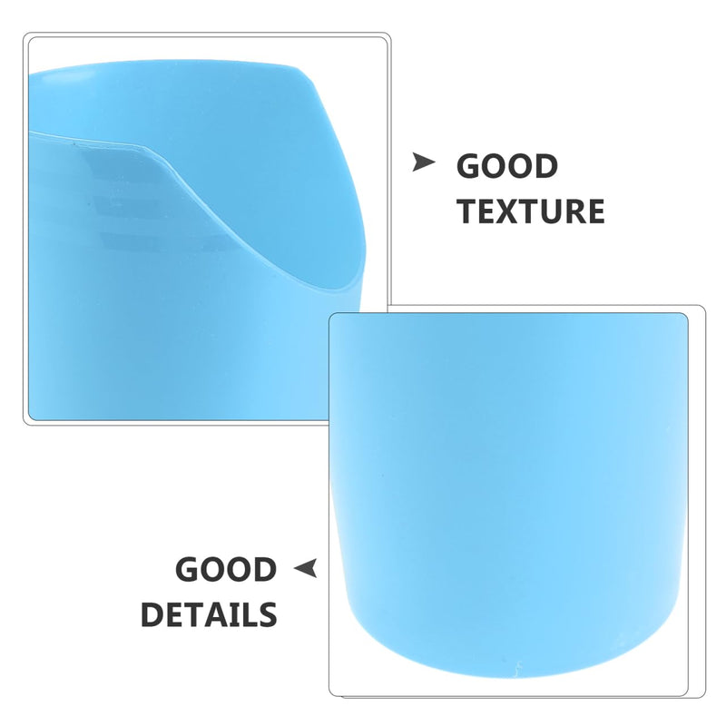 FRCOLOR Elderly Care Feeding Cup - Bedridden Patient Drinking Cup with Tilted Design, 237Ml Capacity, Food-Grade Plastic, Blue