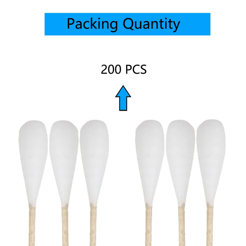 6 Inch Long Cotton Swabs (Large Size) 200pcs for Pets, Gun Cleaning or Makeup 200 - PawsPlanet Australia