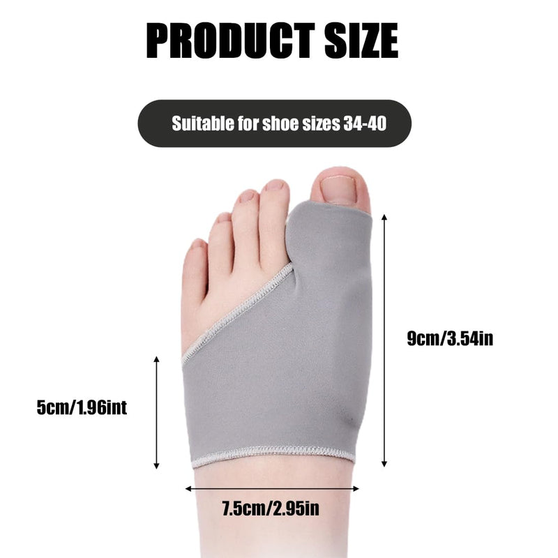 [Australia] - 2 pairs of hallux valgus socks with gel pad protection, hallux valgus correction, hallux valgus retractor, toe spreader, adjustable foot corrector, toe valgus spacer with silicone protection 
