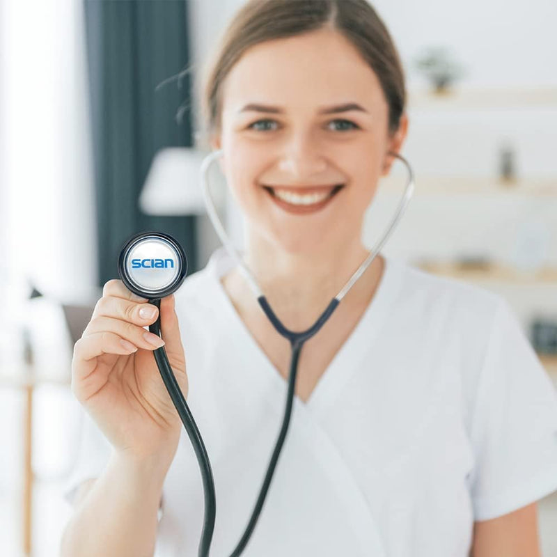 [Australia] - SCIAN Stethoscope for Nurse - Deluxe Single Head Stethoscope for Medical and Clinical Use, Perfect Work for Nurse Doctor Pediatric Infant (Black) 