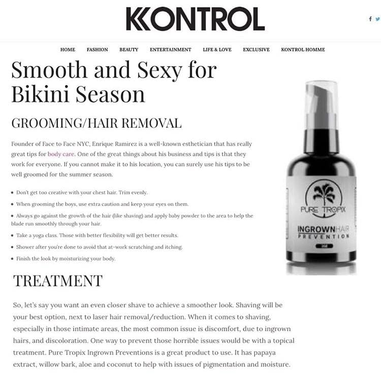 [Australia] - Pure Tropix Ingrown Hair Treatment & Prevention Kit - Razor Bump and Burn Remover - Bikini Lines & Acne - Use After Shaving, Hair Removal, Waxing, Laser, Electrolysis - for Men and Women (59ml) 