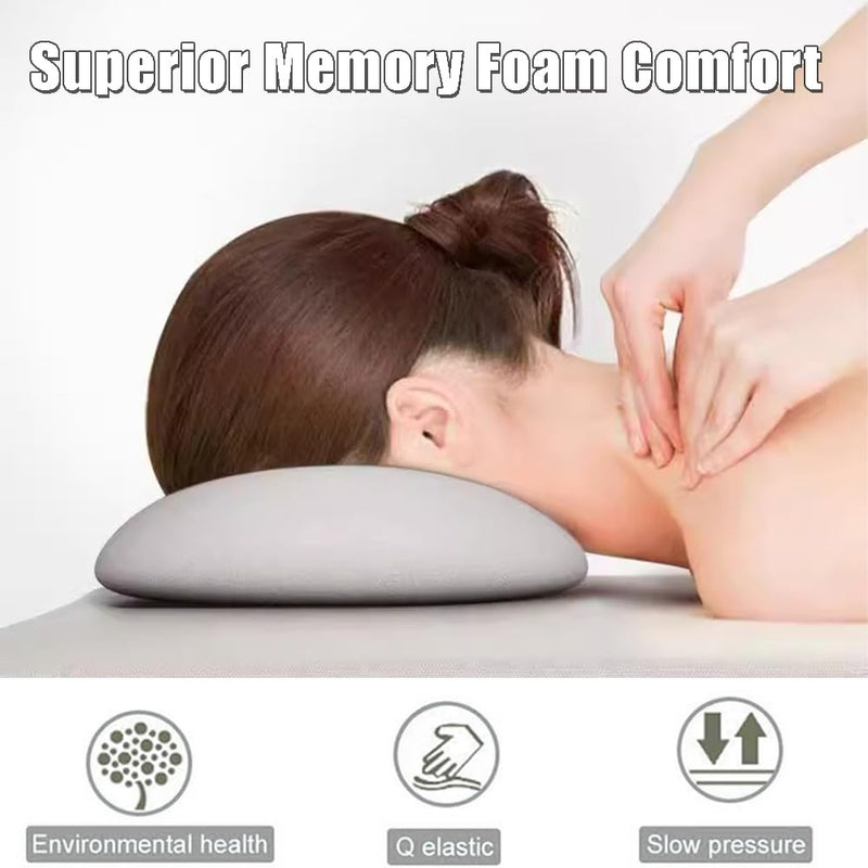 Massage Table Face Down Pillow,Memory Foam Face Massage Pillow,SPA Beauty Face Relax Headrest,Beauty Salon Pad Head Support Grey