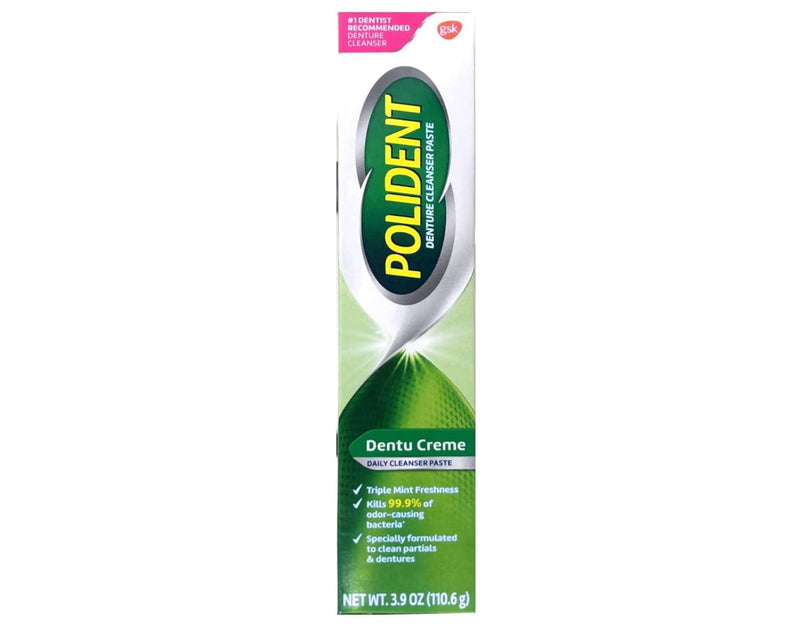 [Australia] - Polident Dentu-Creme Denture Cleaner - 3.9 oz, Pack of 4 Mint 3.9 Ounce (Pack of 4) 