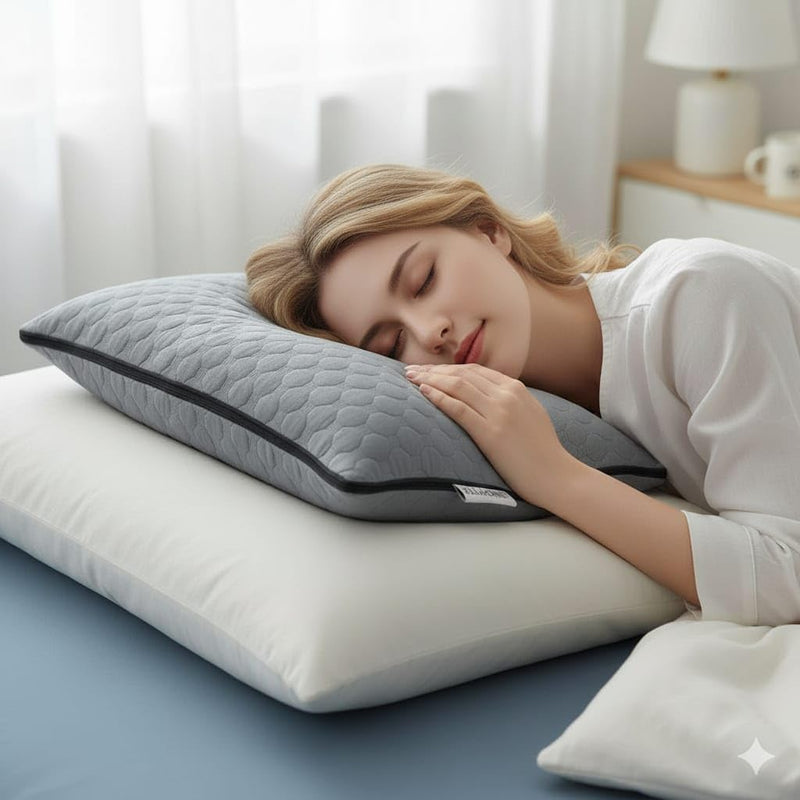 [Australia] - Ear Piercing Pillow with Hole for Ear - Adjustable Shredded Memory Foam Pillow for Side Sleepers, CNH Pillow for Piercing Healing & Ear Pain Relief | Soft Washable Travel Pillow with Bag Extra Foam 