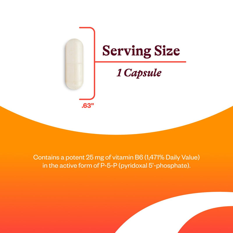 Seeking Health P-5-P (Pyridoxal 5-Phosphate) - Immune Health & Homocysteine Metabolism Support - Support Energy Production with Bioavailable Vitamin B6-25, 100 Capsules 100 Count (Pack of 1)