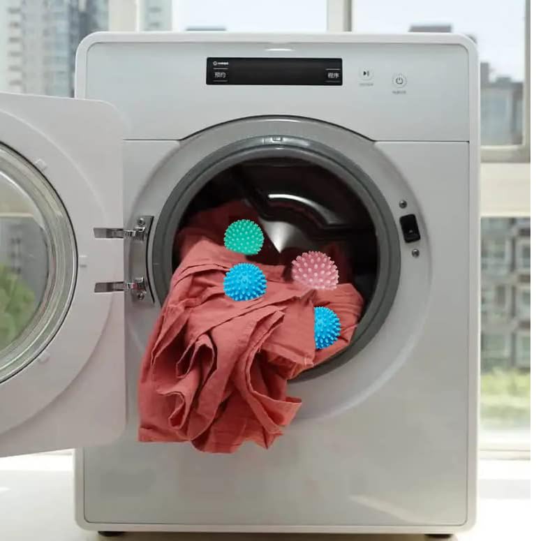 [Australia] - Dryer Balls Laundry Reusable Dryer Balls Anti Static Dryer Drying Balls for Laundry Clothes Fabrics Reduce Wrinkles 2.5 in (Set of 6) (Mix) … Mix 