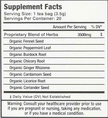 [Australia] - Mate Factor Functional Herbal Blends - Digestive Tea with Prebiotics 20 Bag(S) Herbal,Mate 20 Count (Pack of 1) 