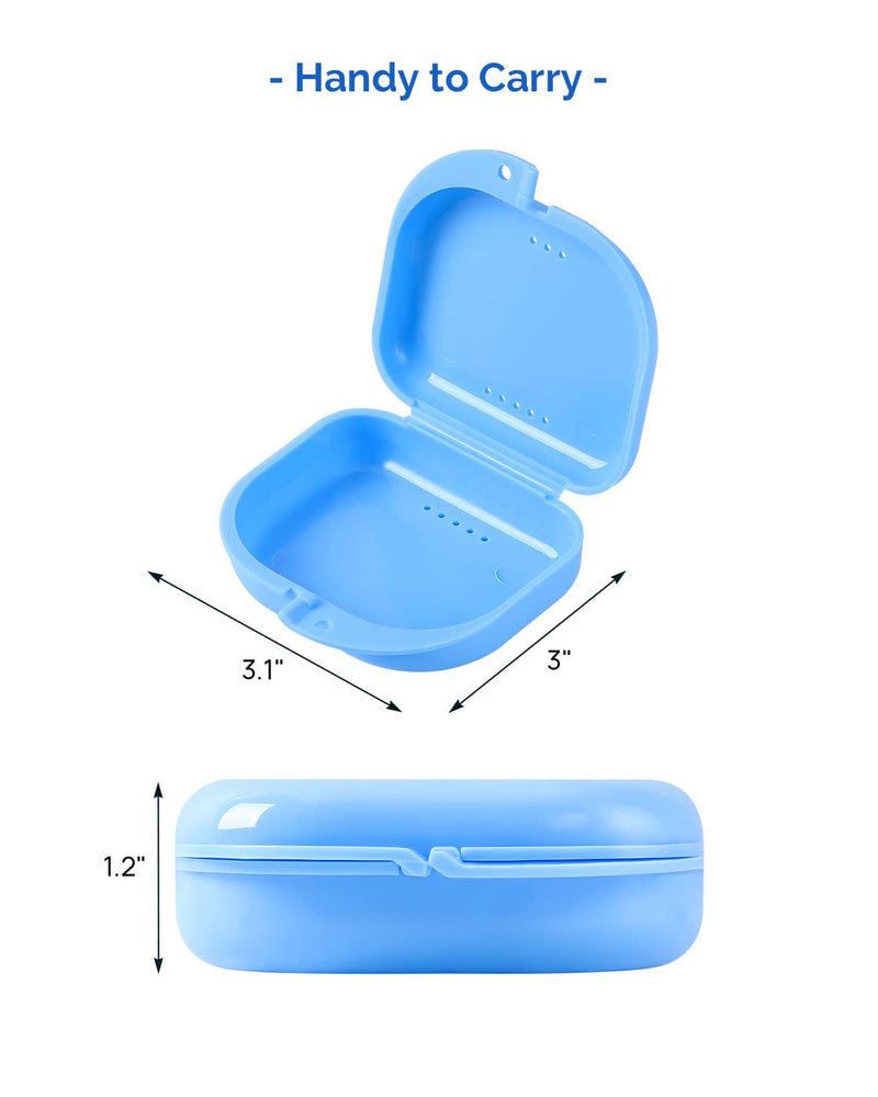 [Australia] - JMU Retainer Case with Vent Holes, Mouth Guard Case with Tight Snap Closure (White/Black) White/Black 