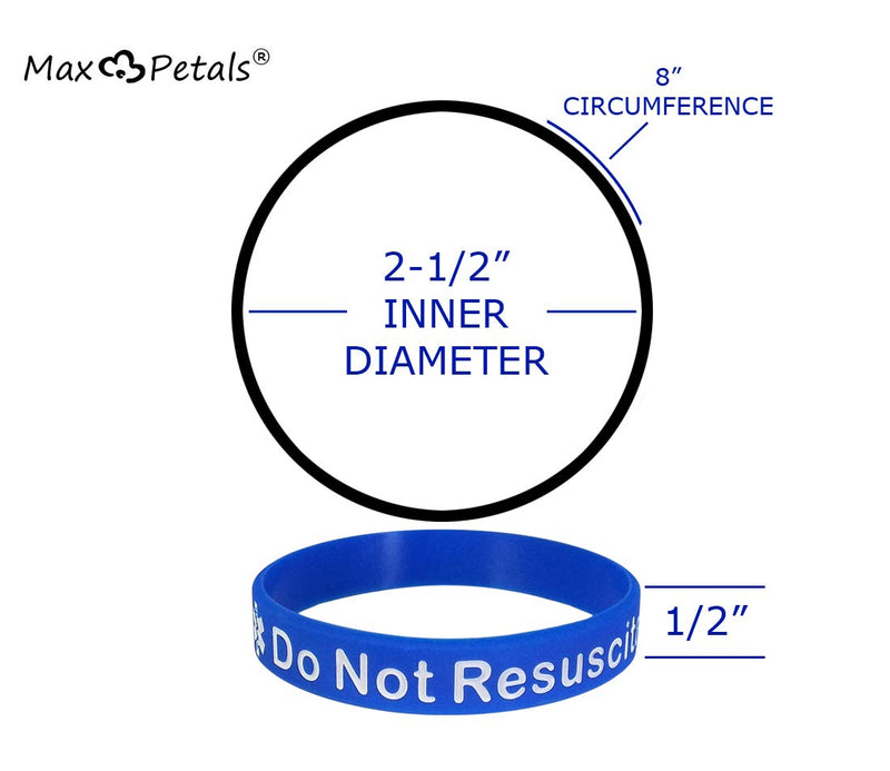 [Australia] - DO NOT RESUSCITATE Medical Alert ID Silicone Bracelet Wristbands 5-Pack 