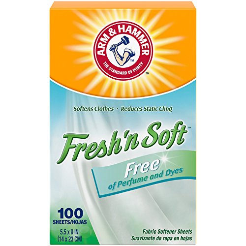 [Australia] - Arm & Hammer Fabric Softener Sheets, Free of Perfumes and Dyes, 100 ct 100 Count (Pack of 1) 