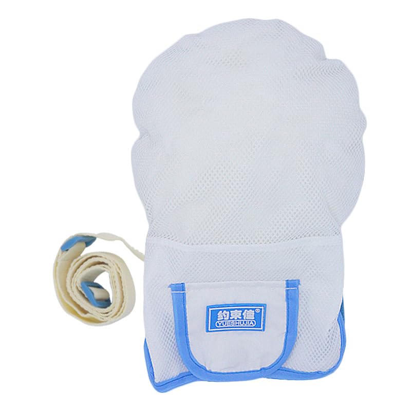[Australia] - Medical Hand Restraints Safety Mitts Glove for Dementia Elderly and Patients, Fingers Separated Design with Breathable Mesh and Thick Sponge Filling to Keep Comfort and Prevent Scratching(1pcs) 