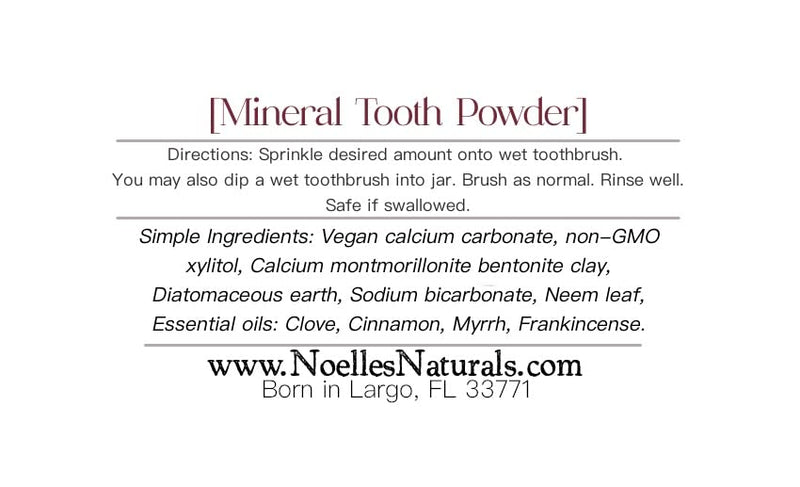 Advent Mineral Tooth Powder - Clove Cinnamon Frankincense & Myrrh