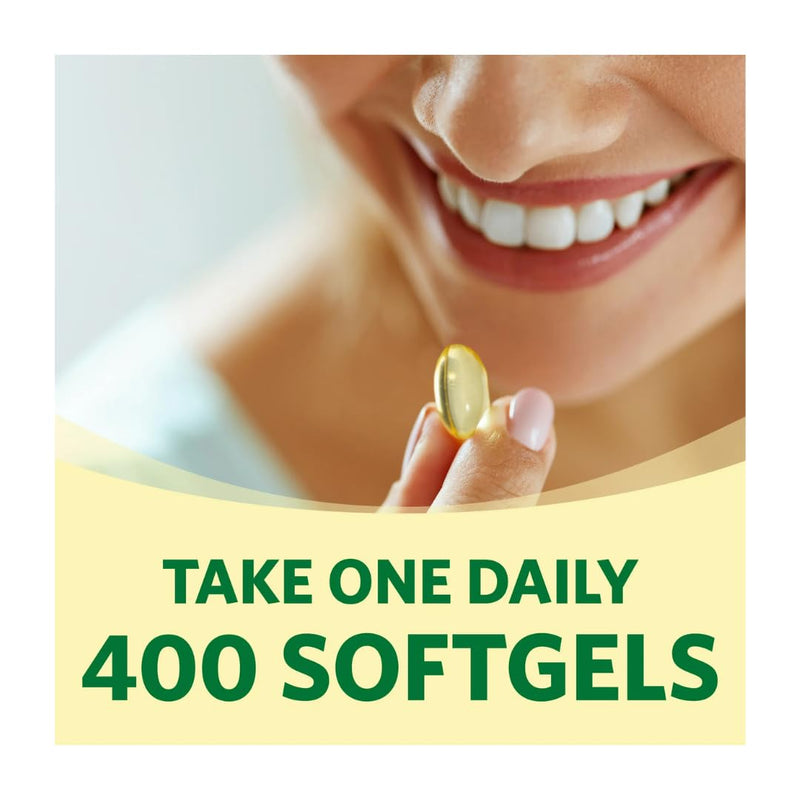 Vitamin D3 Spring Valley Softgels, 125 mcg per Softgel, 5,000 IU, 400 Count, and Gift Ice Roller for Face