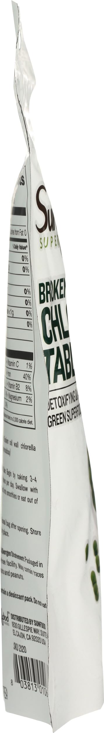 [Australia] - Sunfood Superfoods Chlorella Tablets - Chlorella Powder Tablets, Chlorophyll, Chlorella Supplement, Chlorophyll Pills, Broken Cell Wall Algae Capsules, Non GMO, Vegan - 4 oz Bag 450 Count (Pack of 1) 