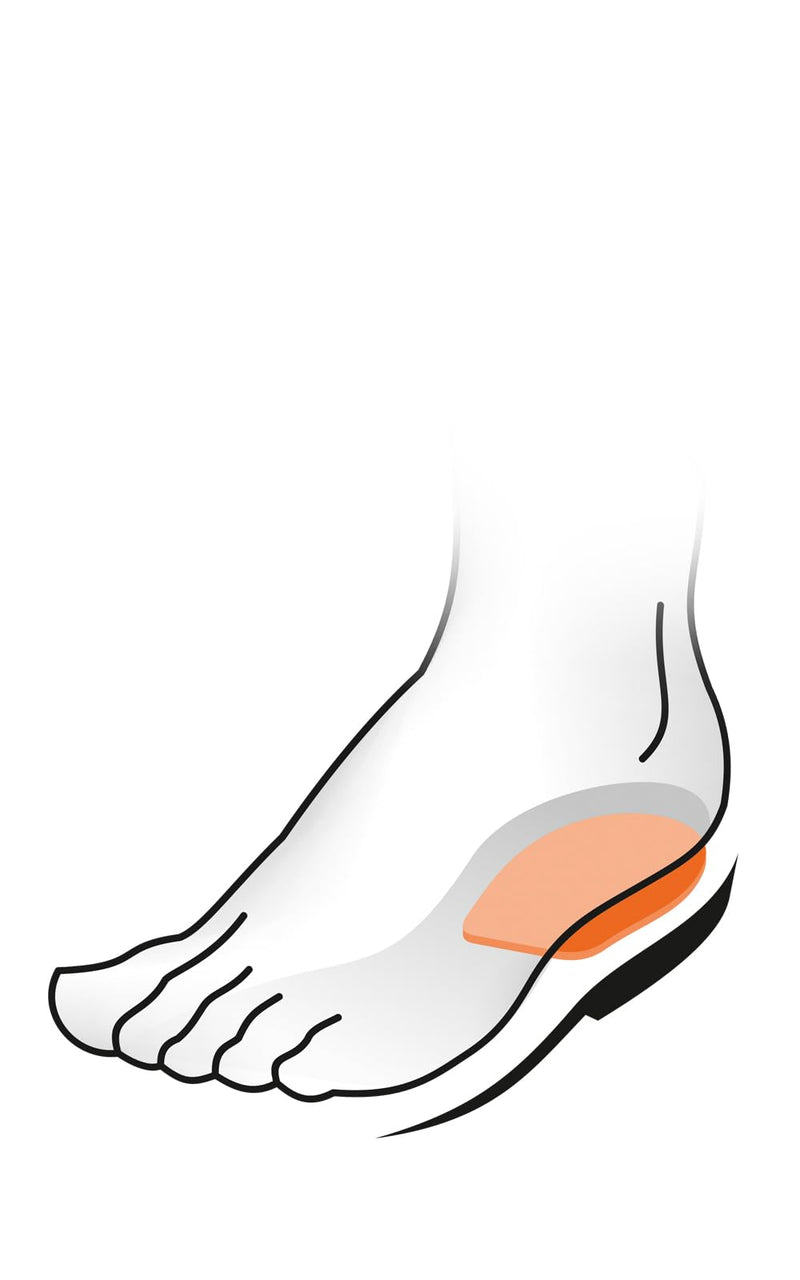 [Australia] - Orthopedic heel raiser made of real leather and natural cork with self-adhesive underside, shock-absorbing insole, relief from Achilles tendonitis, Kaps Corled, 1 pair (men/EUR 40-46) men/EUR 40-46 
