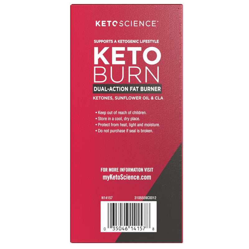 [Australia] - Keto Science Keto Burn Capsules, Exogenous Ketone, Dual-Action with BHB & EGCG, Ketones for Hydration, Keto BHB, Weight Support, Energy, Focus & Ketosis, 60 Capsules, 15 Servings 