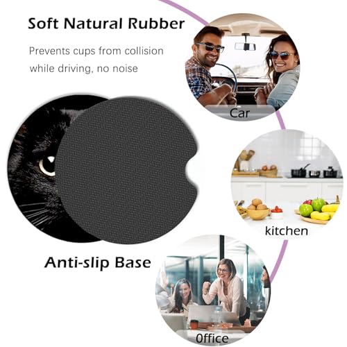 2 Pack Religion Car Coasters for Cup Holders,Neoprene Anti Slip Mat Leopard-JESUS 2PCS