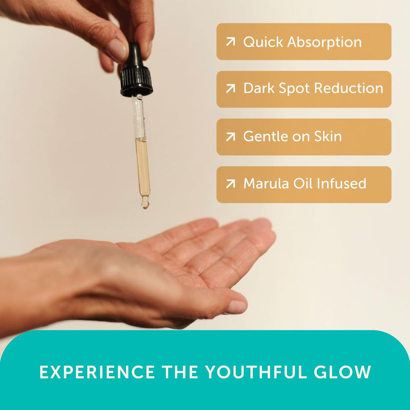 Mambino Organics Youth Glow Hydrating Serum, Vitamin C Face Serum with Marula, Rosehip Oil, Revitalizing Skin, Fades Dark Spots, Smooths Texture, Organic, Vegan, Skin Care, 1 fl oz, 2-Pack All Skin Types 1 Fl Oz (Pack of 2)