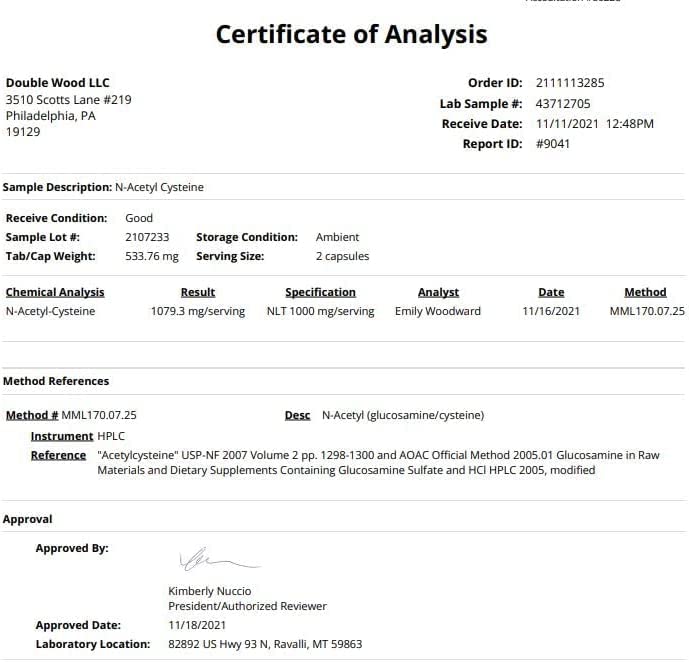 [Australia] - NAC Supplement N-Acetyl Cysteine (1,000mg Per Serving 500mg Per Cap, 210 Capsules) (Third Party Tested) with Odor Masking Technology to Boost Glutathione Levels by Double Wood 