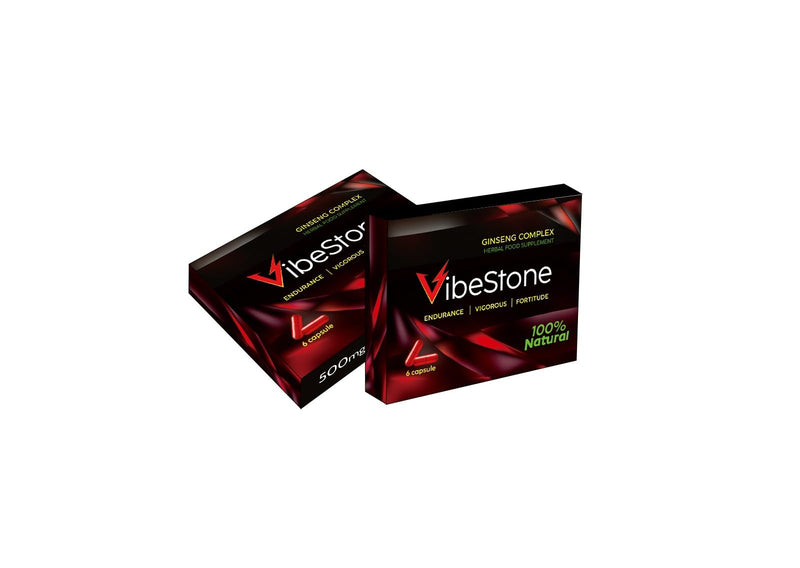 VIBESTONE RED-New Stronger for Longer Formula for Men - Ultra Strong Performance Enhancing Pills, Stamina Endurance Booster RED Supplement Pills for Men - 6 Ginseng Capsules 500MG