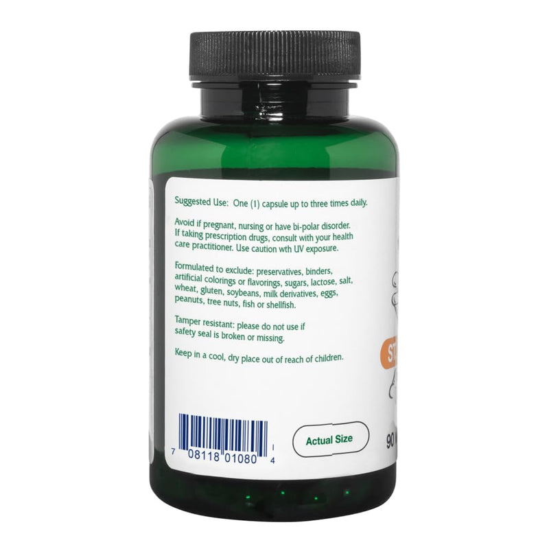 [Australia] - Vitanica St. John's Wort Capsules - Non-GMO Potent 0.3% (900mcg) Hypericin, Saint Johns Wort for Mood, Emotional & PMS Support, Vegan Supplement, 90 Count (St. John's Wort Pro Logo) St. John's Wort Pro Logo 